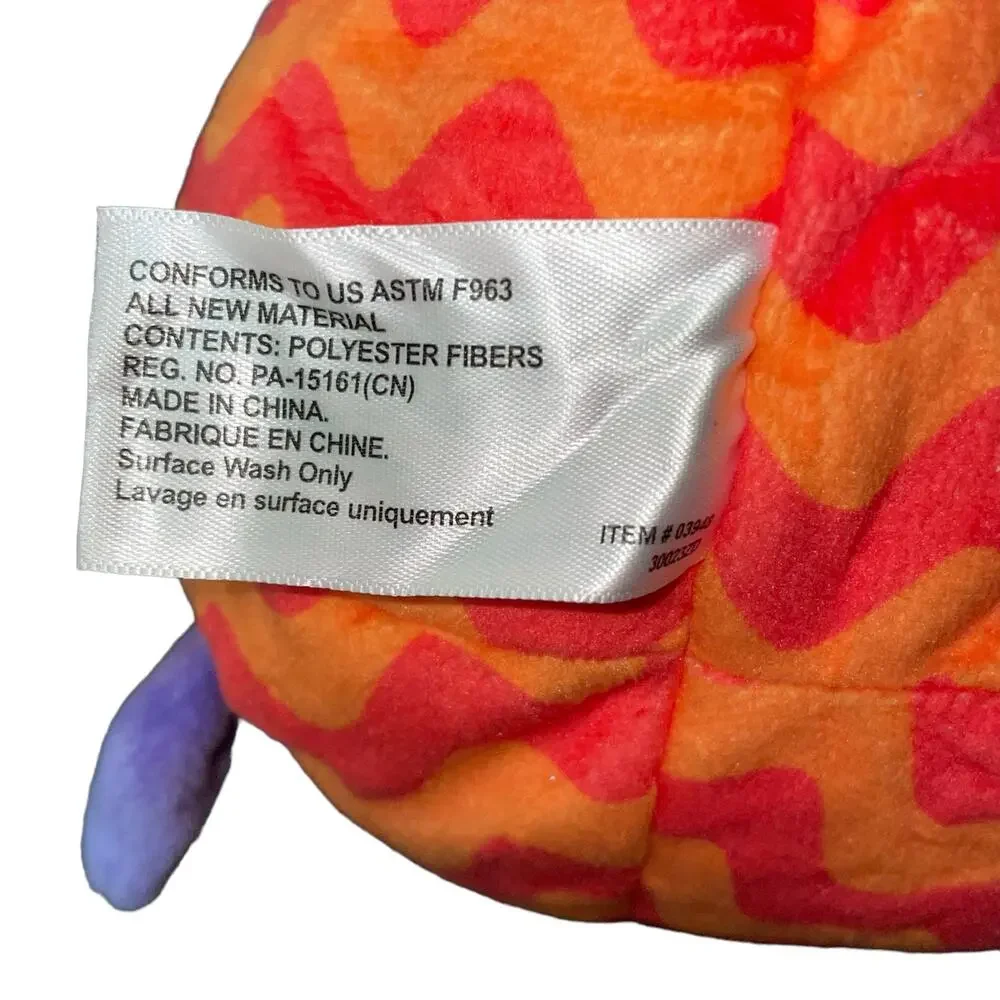 Misfittens Cat Plush Get Meowt of Here Orange Purple Stuffed Animal Kitten 9